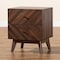 Baxton Studio Hartman Mid-Century Walnut Brown Finished Wood 2-Drawer Nightstand 193-11719-ZORO - alternate 2
